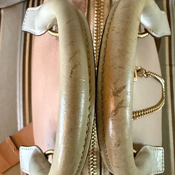 Chloe Baylee 2Way Satchel 🌟Stunning🌟 Bi-Color Leather Removable Adjustable Strap - Picture 9 of 16